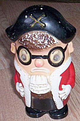 Chubby Figural Pirate Bank Moving Eyes