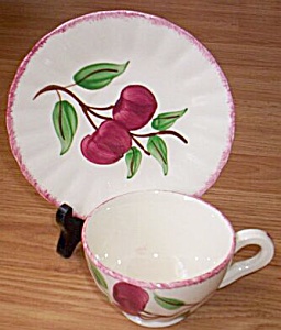 Blue Ridge Cup And Saucer Cherry Bounce