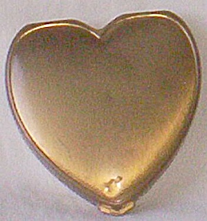 Hinge Co Heart Shaped Brass Compact