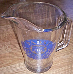 Vintage Glass Pabst Beer Pitcher
