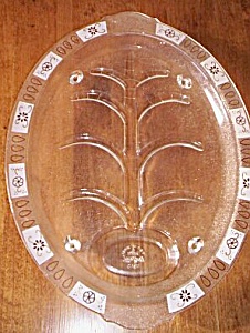Fire King Meat Platter/carving Platter