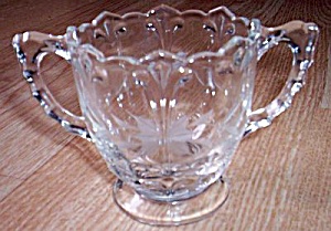 Indiana Glass Double Fleur De Lis Sugar