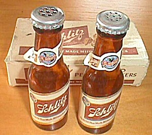 Mini Schiltz Beer Bottle Shakers Mib