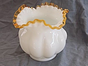 Fenton Gold Crest Melon Vase