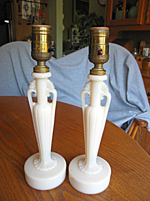 Aladdin Glass Vintage Budoir Lamps