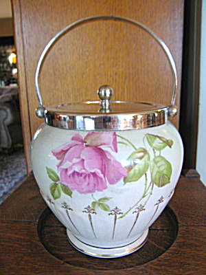 English Rose Antique Biscuit Jar