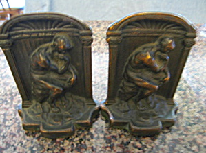 The Thinker Antique Bookends