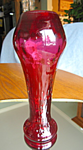 Elegant Antique Cranberry Glass Vase