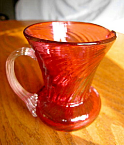 Vintage Cranberry Glass Creamer