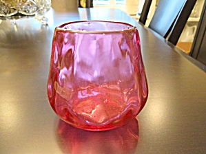 Hand Blown Vintage Cranberry Glass