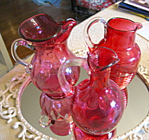 Cranberry Glass Pitchers