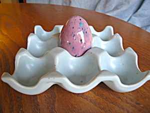 Pottery Egg Holder And Egg