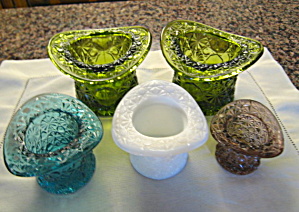 Vintage Glass Hat Vases