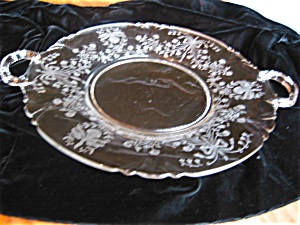 Heisey Glass Orchid Vintage Tray