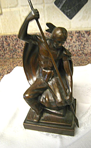 Indian With Spear Antique Bookend