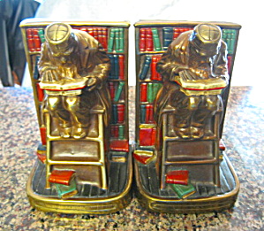 Marion Bronze Polychrome Bookends Large