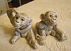 Monkey Pottery Vintage Shakers
