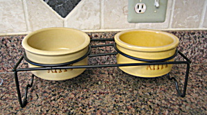 Ransbottom Kitty Bowls And Stand