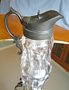 Antique Blown Glass Syrup Pitcher