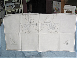 Vintage Square Linen Card Tablecloth