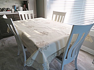Linen & Lace Vintage Tablecloth