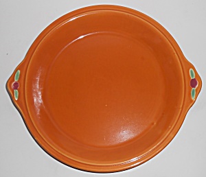 Coors Pottery Rosebud Orange Pie Plate Robert Schneider