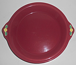 Coors Pottery Rosebud Red Pie Plate Robert Schneider Co