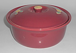 Coors Pottery Rosebud Red 2 Pt Straight Casserole Rober