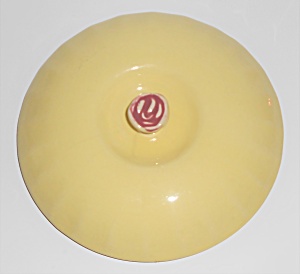 Coors Pottery Rosebud Yellow Small Dutch Casserole Lid