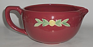 Coors Pottery Rosebud Red Medium Handled Batter Bowl