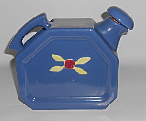 Coors Pottery Rosebud Blue Water Server & Cap