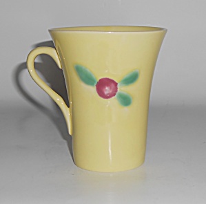 Coors Pottery Rosebud Very Rare Yellow Handled Tumbler