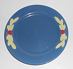 Vintage Coors Pottery Rosebud Blue 7'' Plate #3