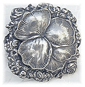 Silver Pansy & Rose's Brooch