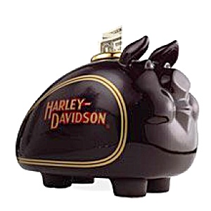 Money Bank Ceramic Harley Davidson Hog