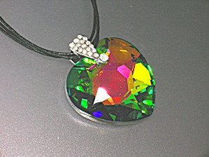 Borealis Crystal Heart Pendant Cord Necklace New York