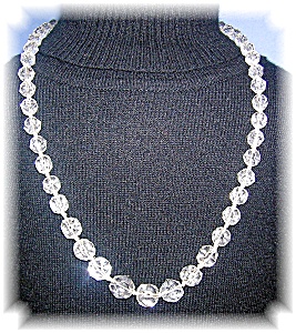 Graduated Cut Crystal 23 Inch Necklace