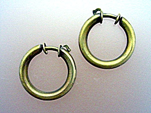 Brass Springback Hoop Earrings Germany