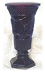 8 Inch Deep Red Cape Cod Vase By Avon