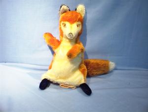 Old Mohair 'foxy' Puppet With Glass Eyes.