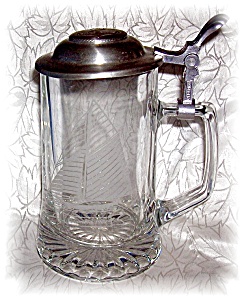 Stein Glass German Beer With Lid