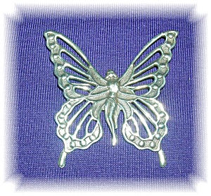 Sterling Silver Nymph Fairy Brooch Marked Lang