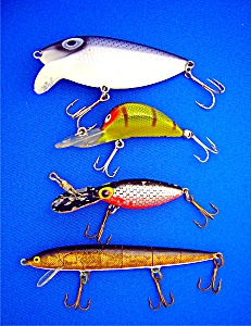 Fishing Lures Lot Of 4, Heddon, Thin Fin
