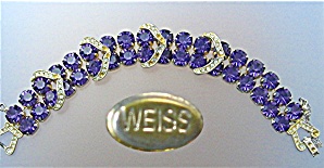 Weiss Amethyst And Clear Crystal Bracelet.