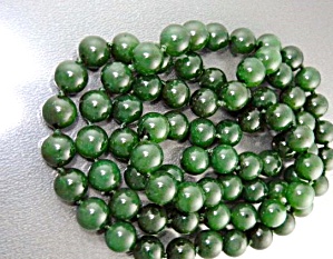 Jade Necklace 10.2mm 34 Inches