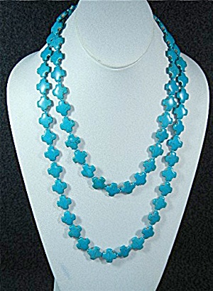 Turquoise Cross's Necklace 44 Inch China