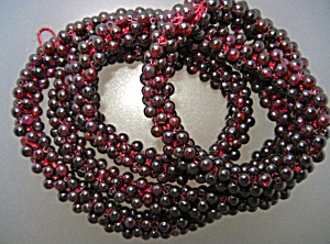 Garnet Cluster Necklace 25 Inch