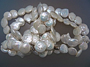 Keshi 2 Strands Pearls Sterling Silver Clasp