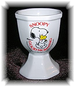 White China Snoopy Good Morning Egg Cup....