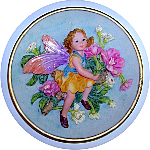 Angel Fairy Collector Plate With Flowers.....